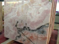 Beautiful pink onyx slab